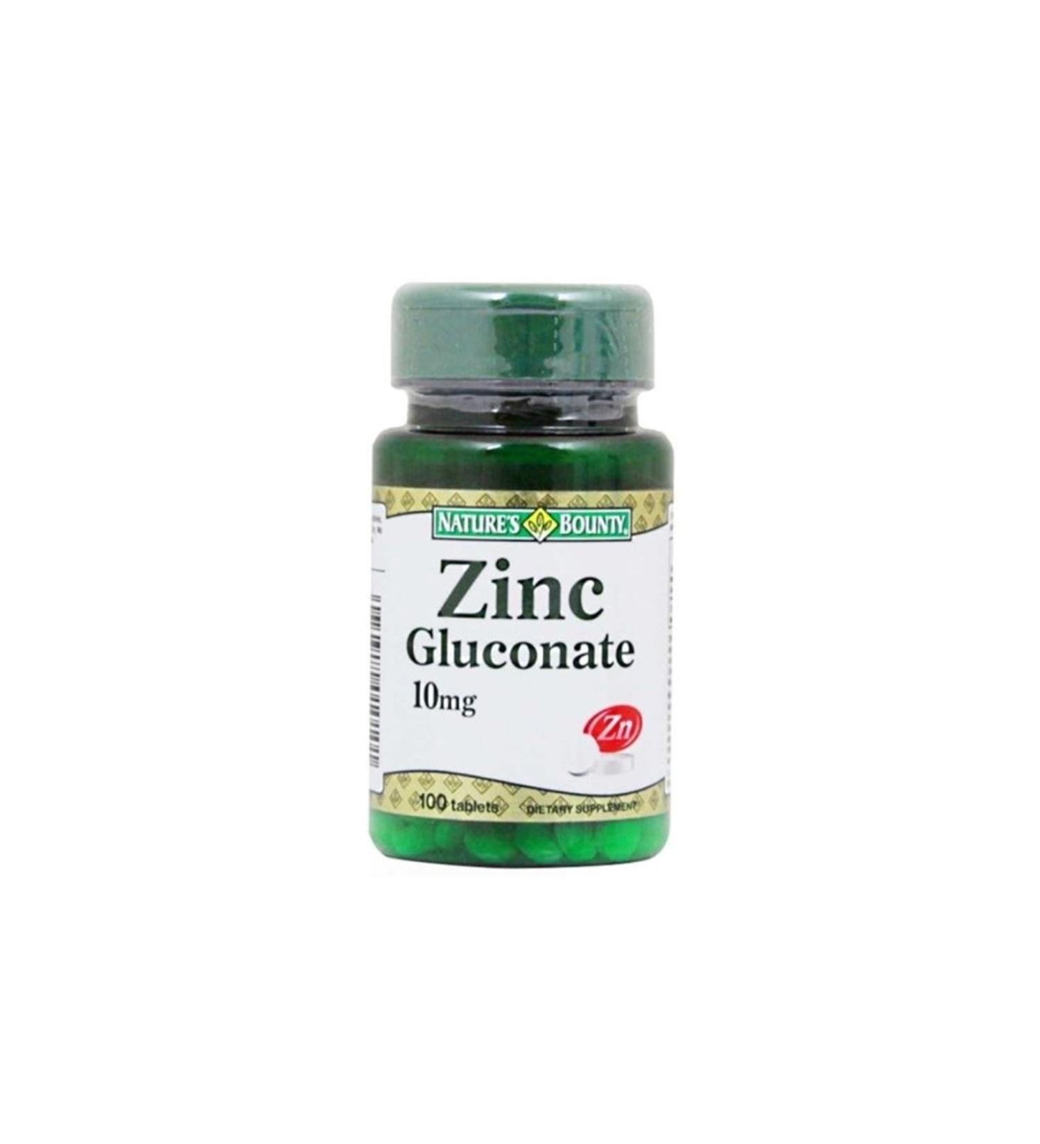 Natures Bounty Zinc Gluconate 10 Mg 100 Tablets
