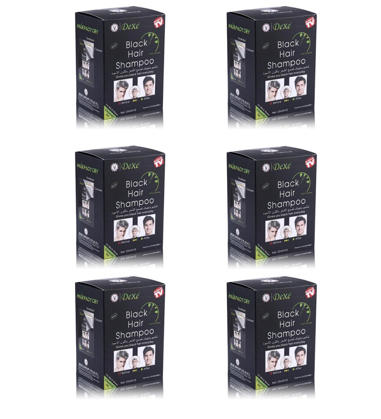 Dexe Original Black Hair Shampoo 10x25 Nl 6 Pieces Eco Package