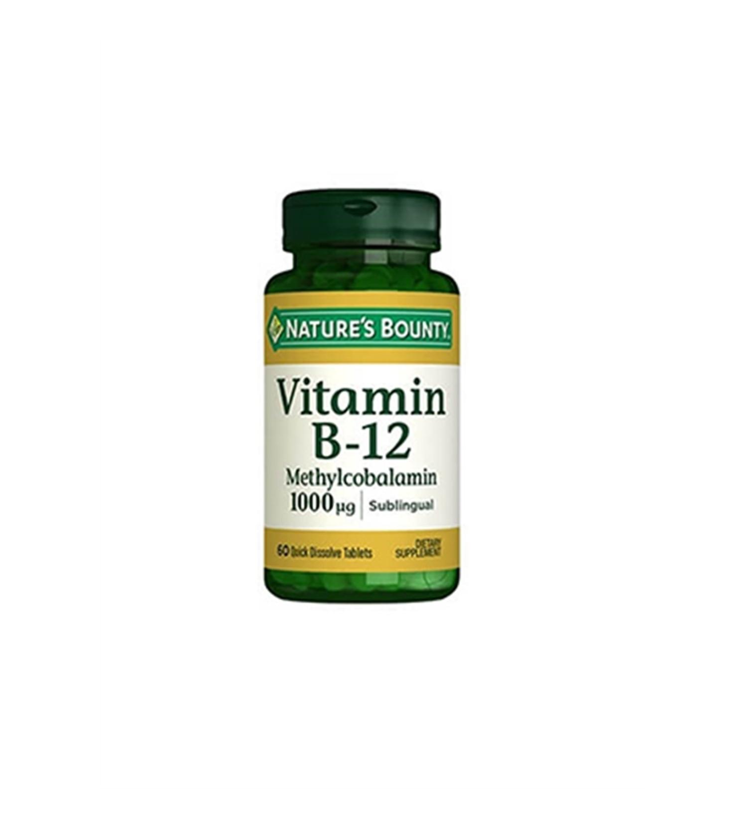 Natures Bounty Vitamin B12 Methylcobalamin 1000mcg (nby101)