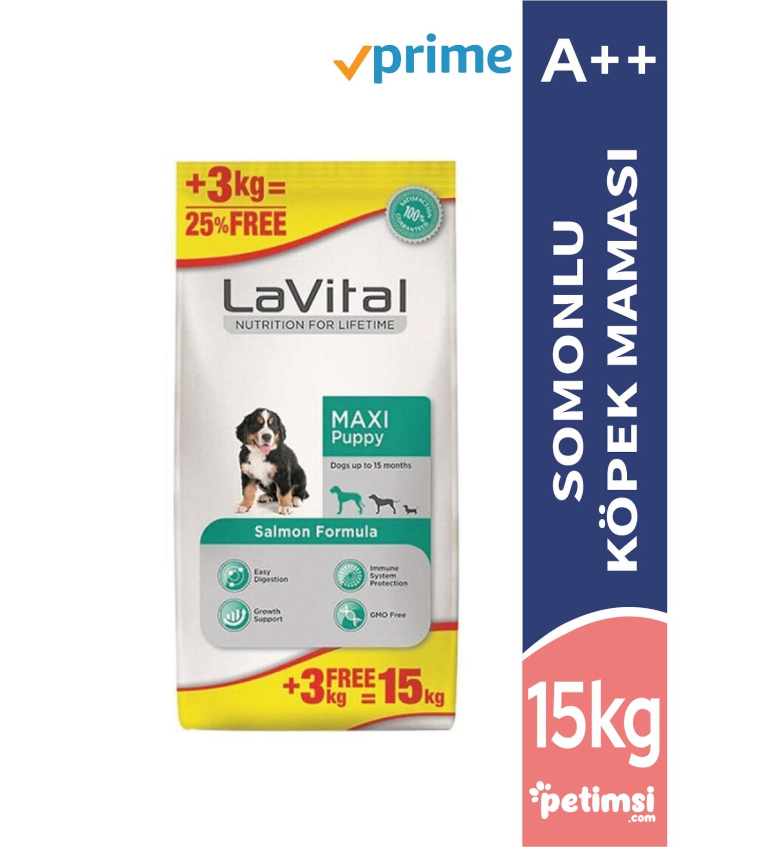 La Vital Salmon Large Breed Puppy Food 12+3 Kg