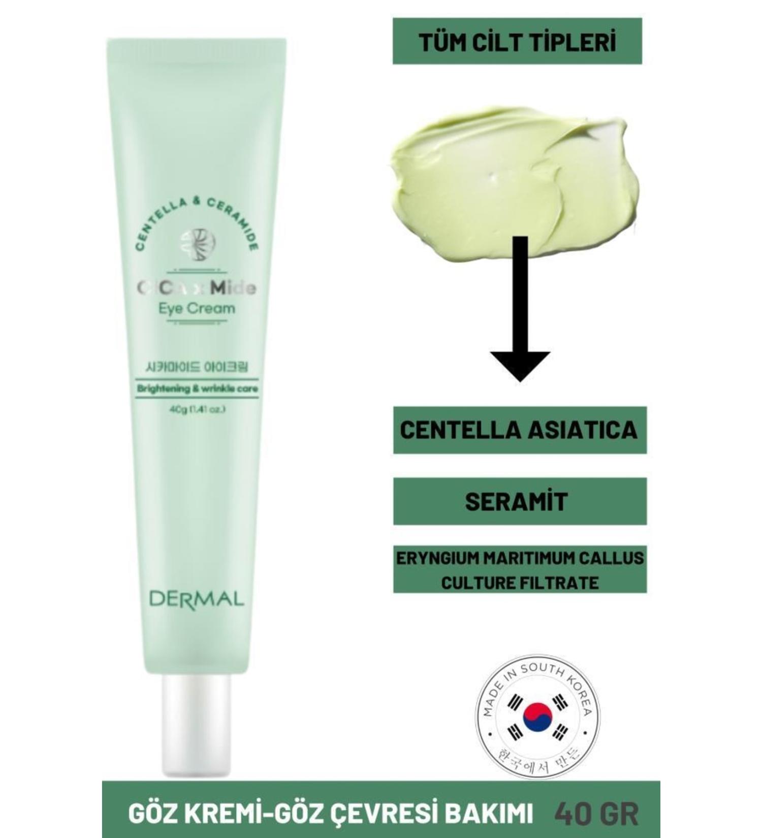 Dermal Cica X Mide Centella Asiatica and Ceramide Essence Eye Cream Eye Contour Cream 40 gr - Buy Online on GoSupps.com