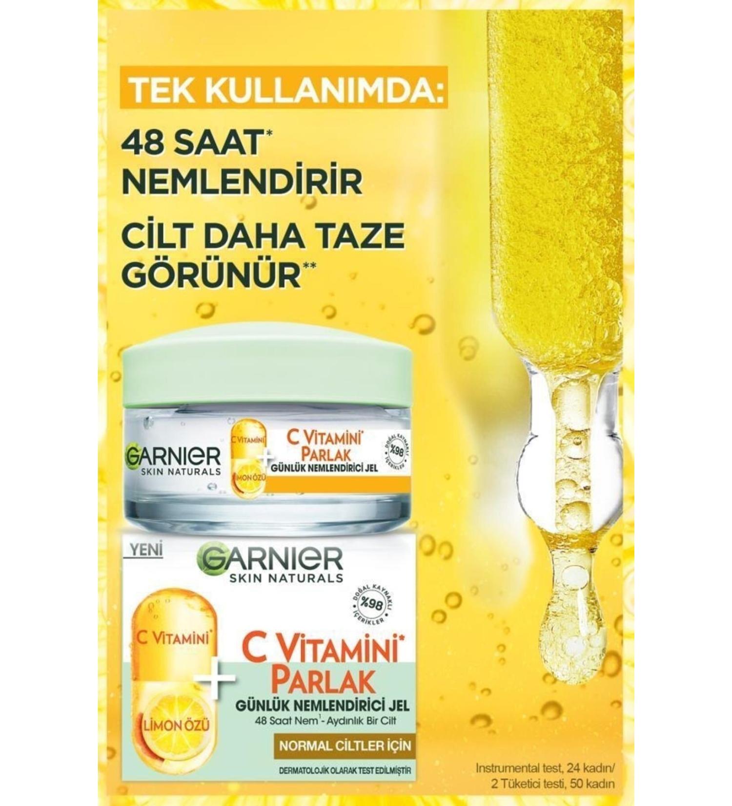 Garnier Vitamin C Bright Daily Moisturising Gel 50ml - Buy Online on GoSupps.com