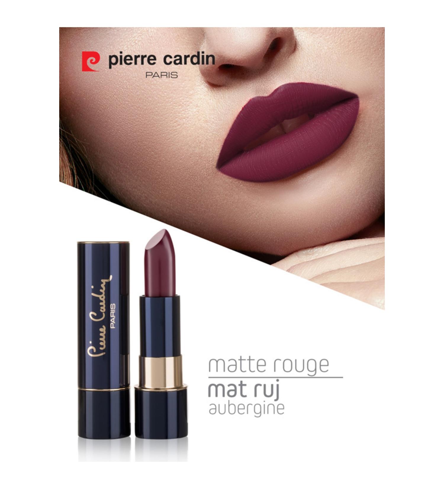 Pierre Cardin Matte Rouge Matte Lipstick- Aubergine - Buy Online on GoSupps.com