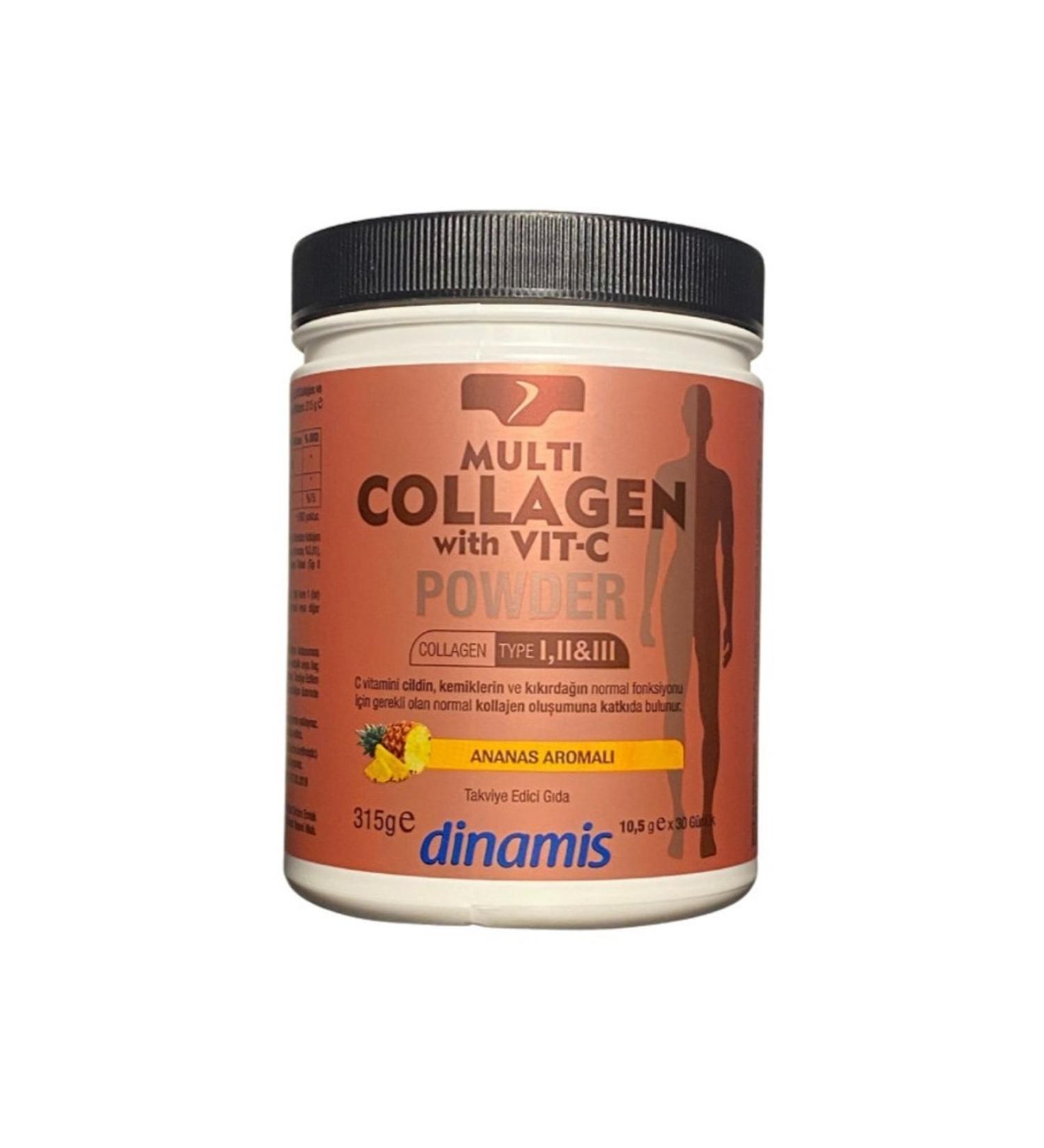 DYNAMICS Multi Collagen With Vit-c Powder Pineapple Flavored