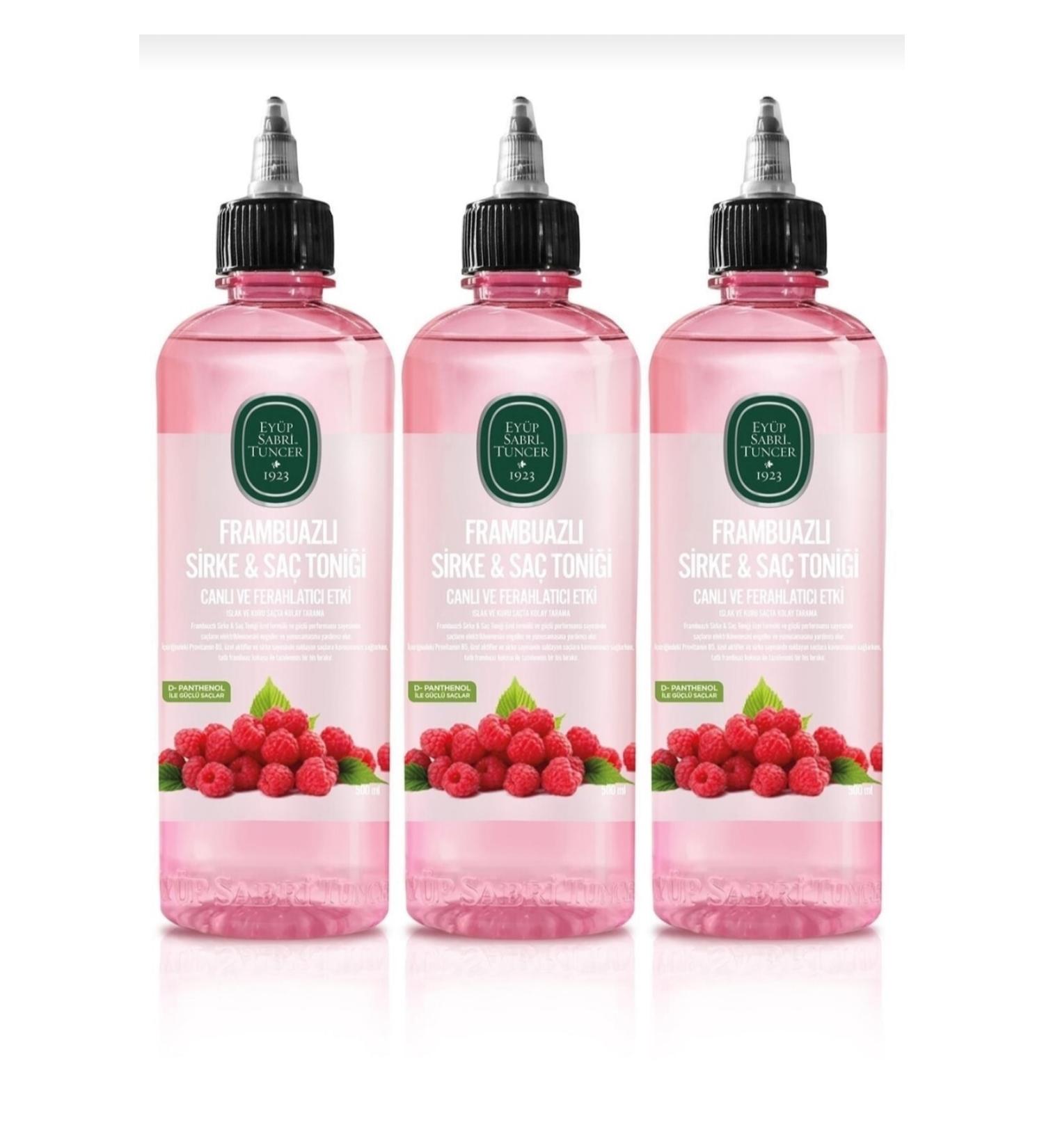 Ey p Sabri Tuncer Hair Tonic Raspberry and Vinegar 500 Ml 3PACK