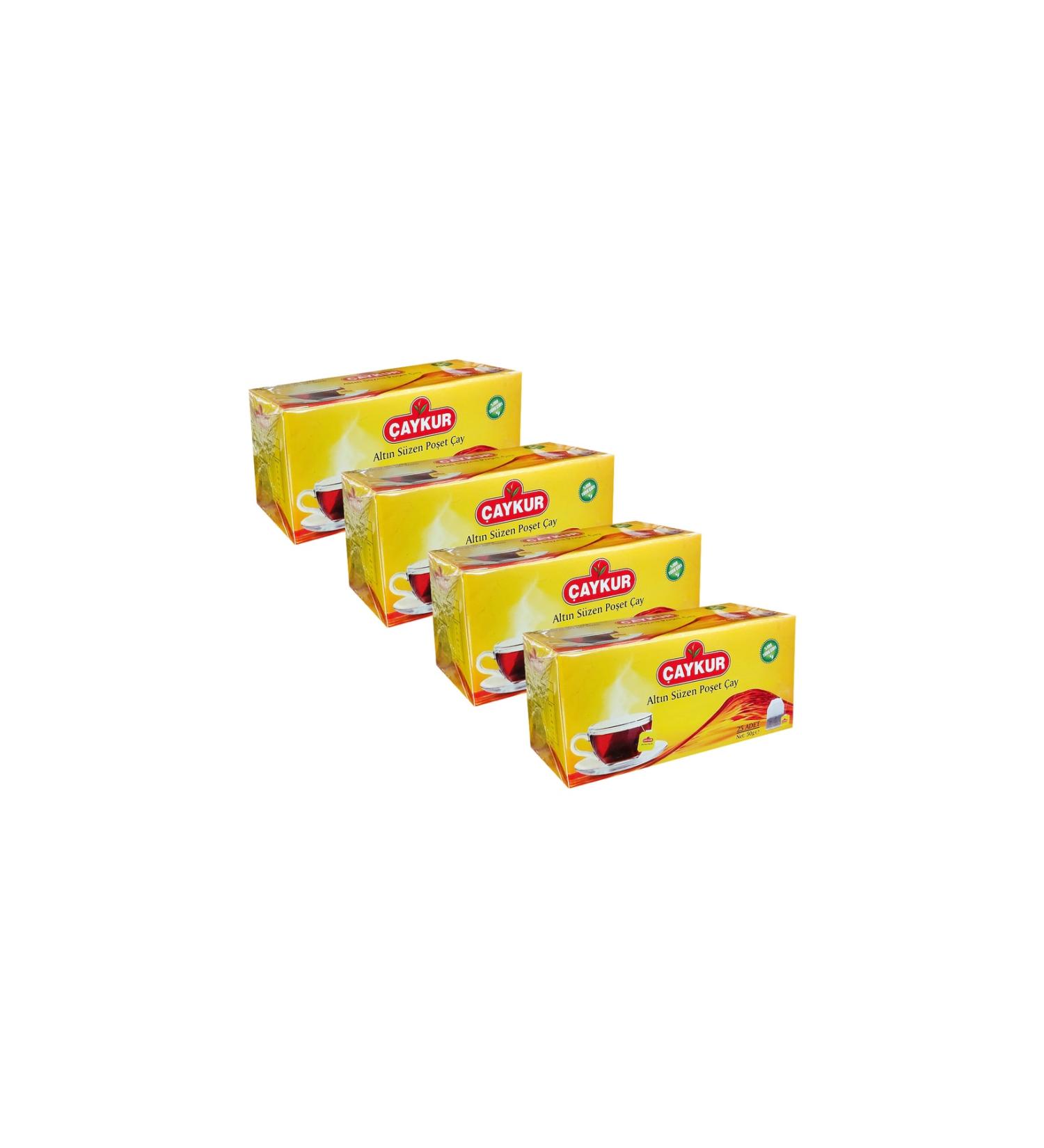 aykur Gold Filtering Tea Bag 25 Pieces X 4