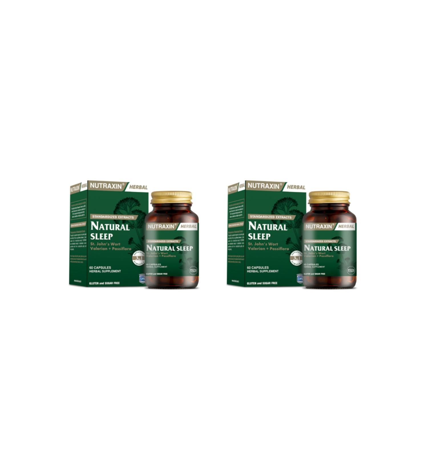 Nutraxin Natural Sleep 60 Capsules 2 Pieces