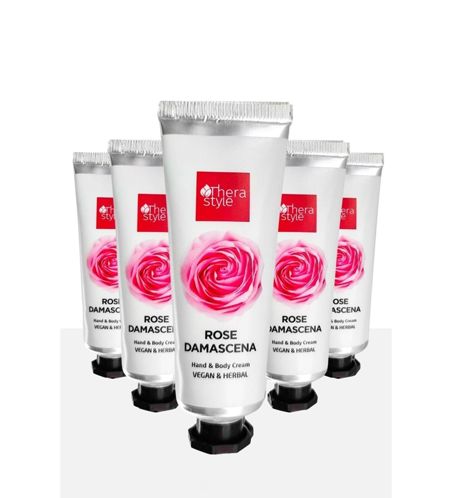 Thera Style Isparta Rose Hand Cream 5 Pieces | Pink Rose Hand Cream 30 ml | Intensive Moisturizing Smoothing