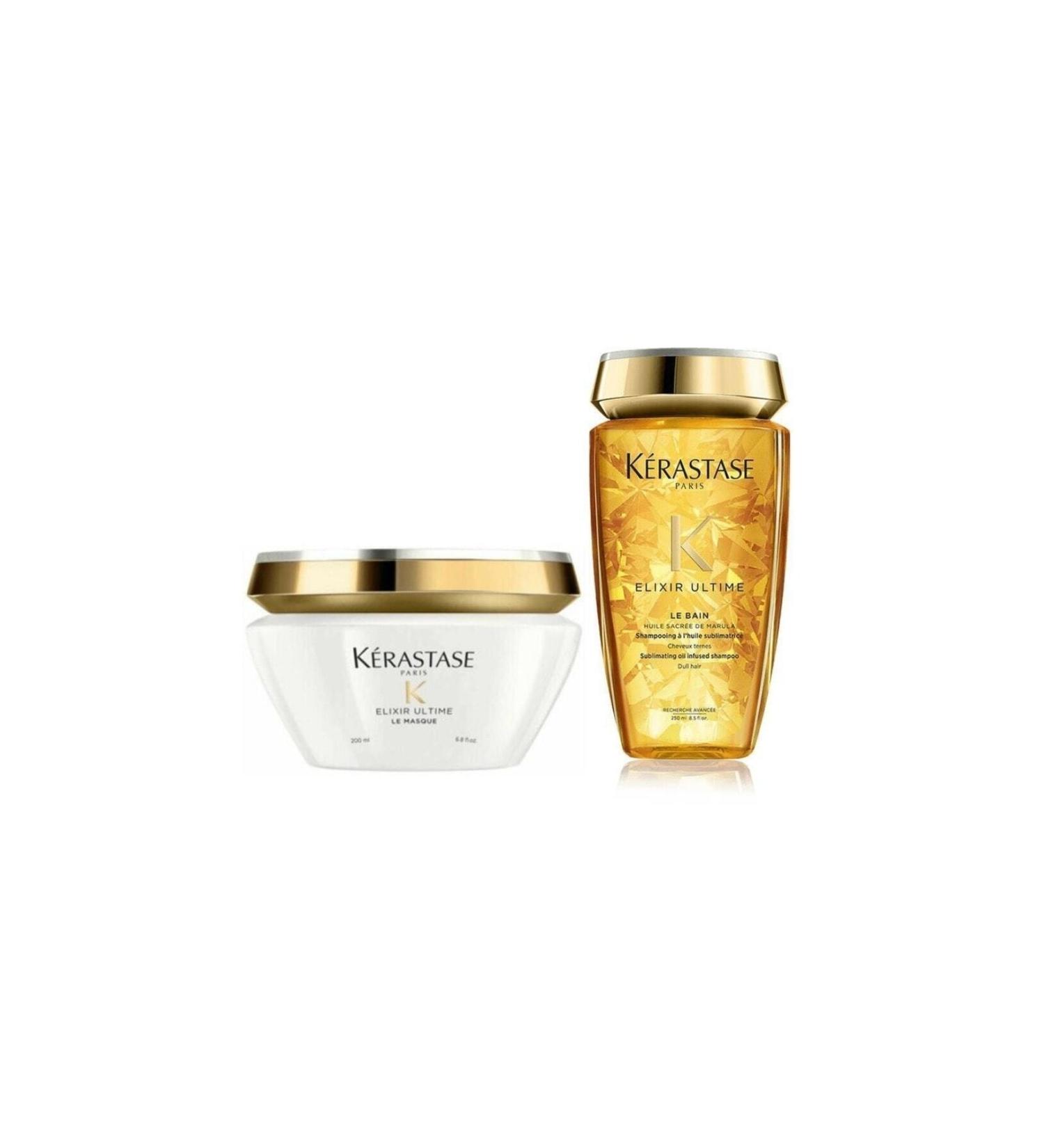 Kerastase Elixir Ultime Lebain Hair Bath 250 Mll + Elixir Ultime Le Masque Hair Care Mask 200 Mll