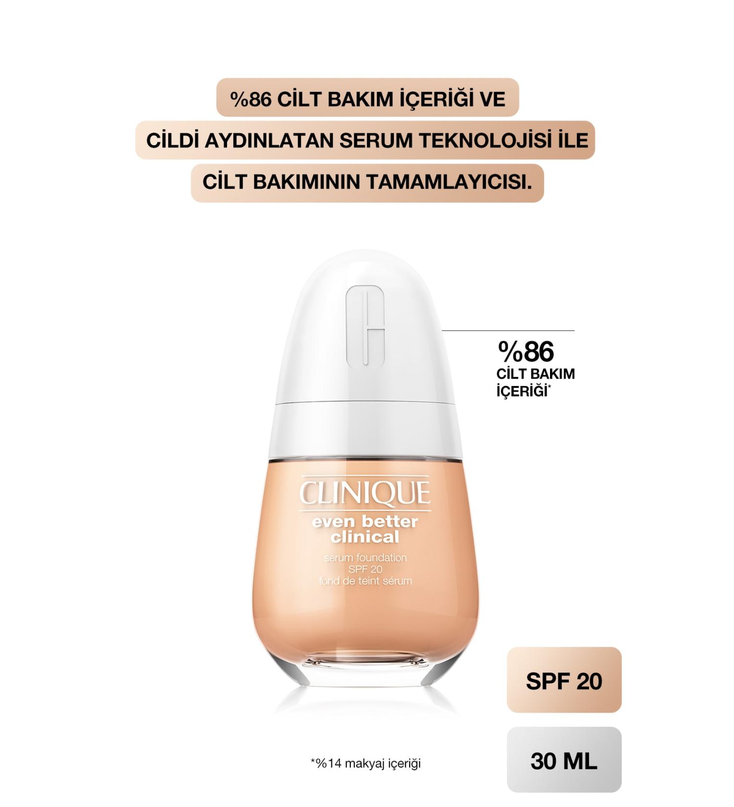 Clinique Even Better Clinical Serum Foundation Spf 20 192333077849 85169 Cn 20 Fair (vf) - Buy Online on GoSupps.com