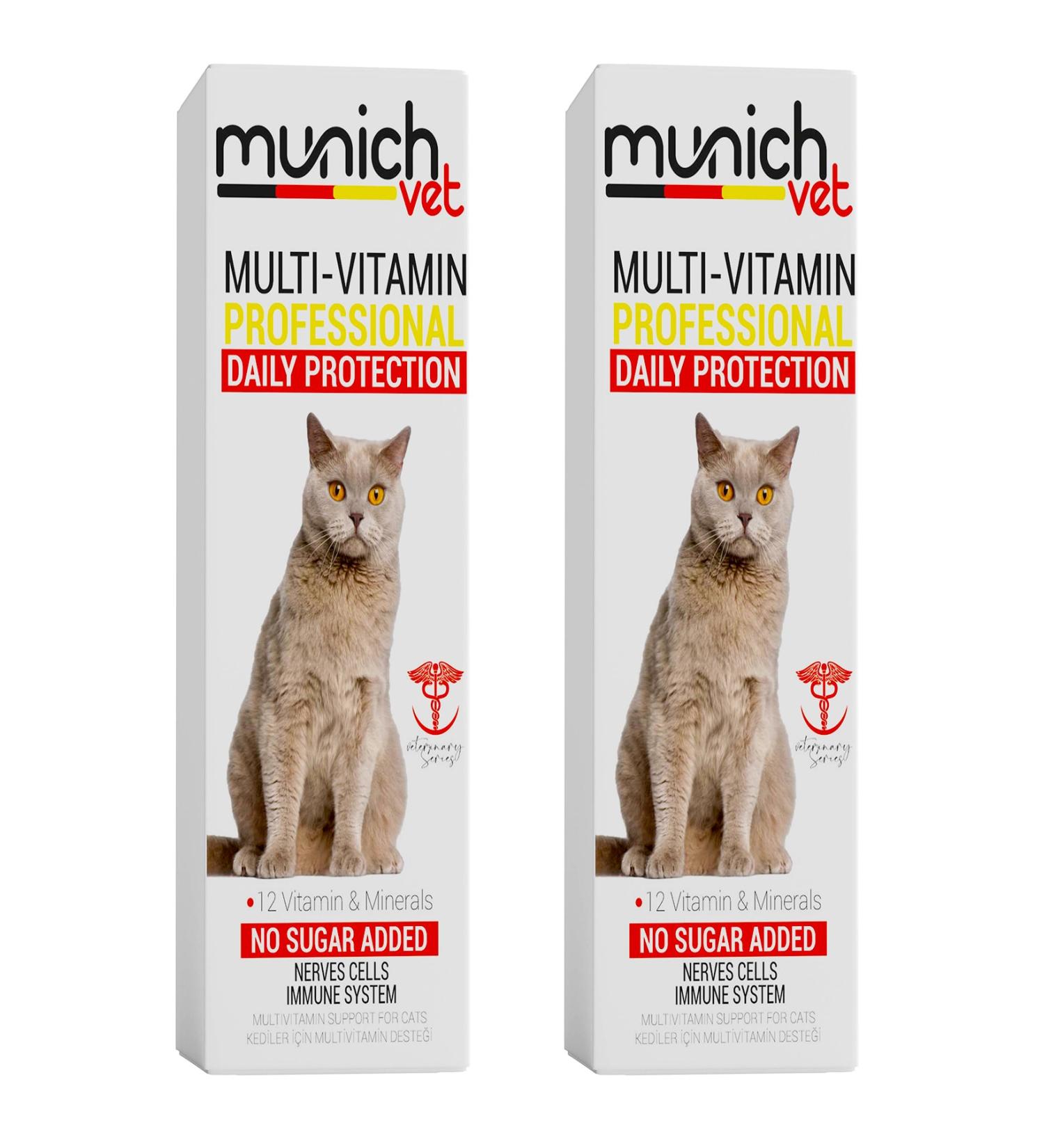 Munich Vet 2-Piece Set Cat Multi Vitamin 100 Gr. Multi Paste (SATISFACTION GUARANTEED) Multi Vitamin for Cats