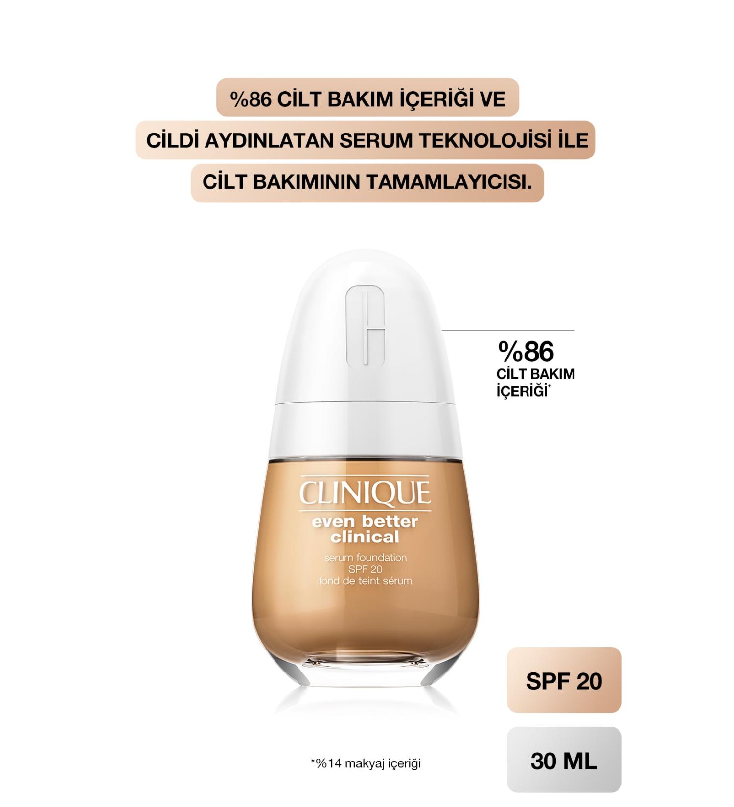 Clinique EVEN BETTER CLINICAL SERUM FOUNDATION SPF 20 192333077900 85169 CN 74 BEIGE (M) PSSN141 - Buy Online on GoSupps.com