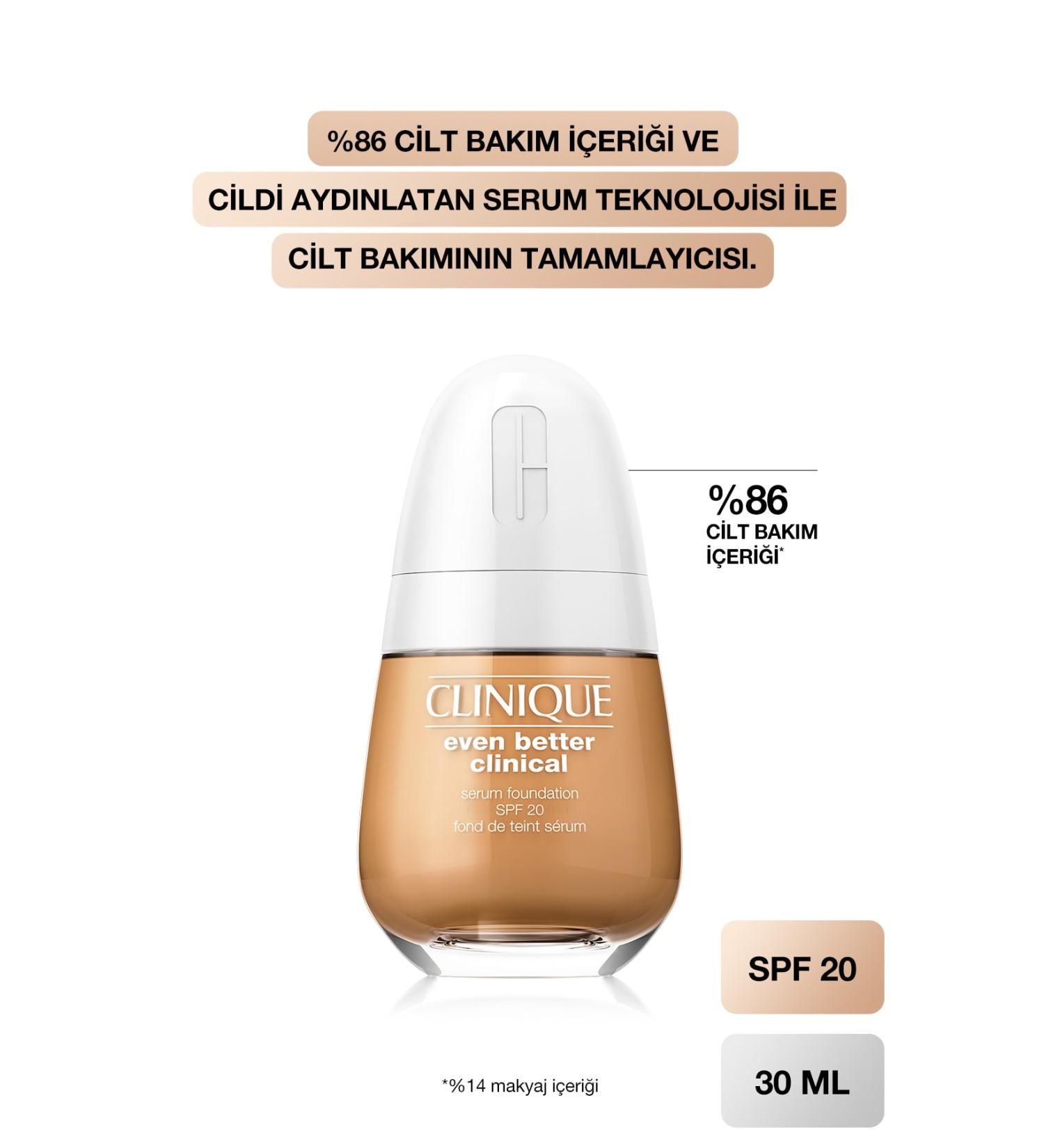 Clinique Even Better Clinical Serum Foundation Spf 20 192333078136 85169 Cn 116 Spice (d) - Buy Online on GoSupps.com