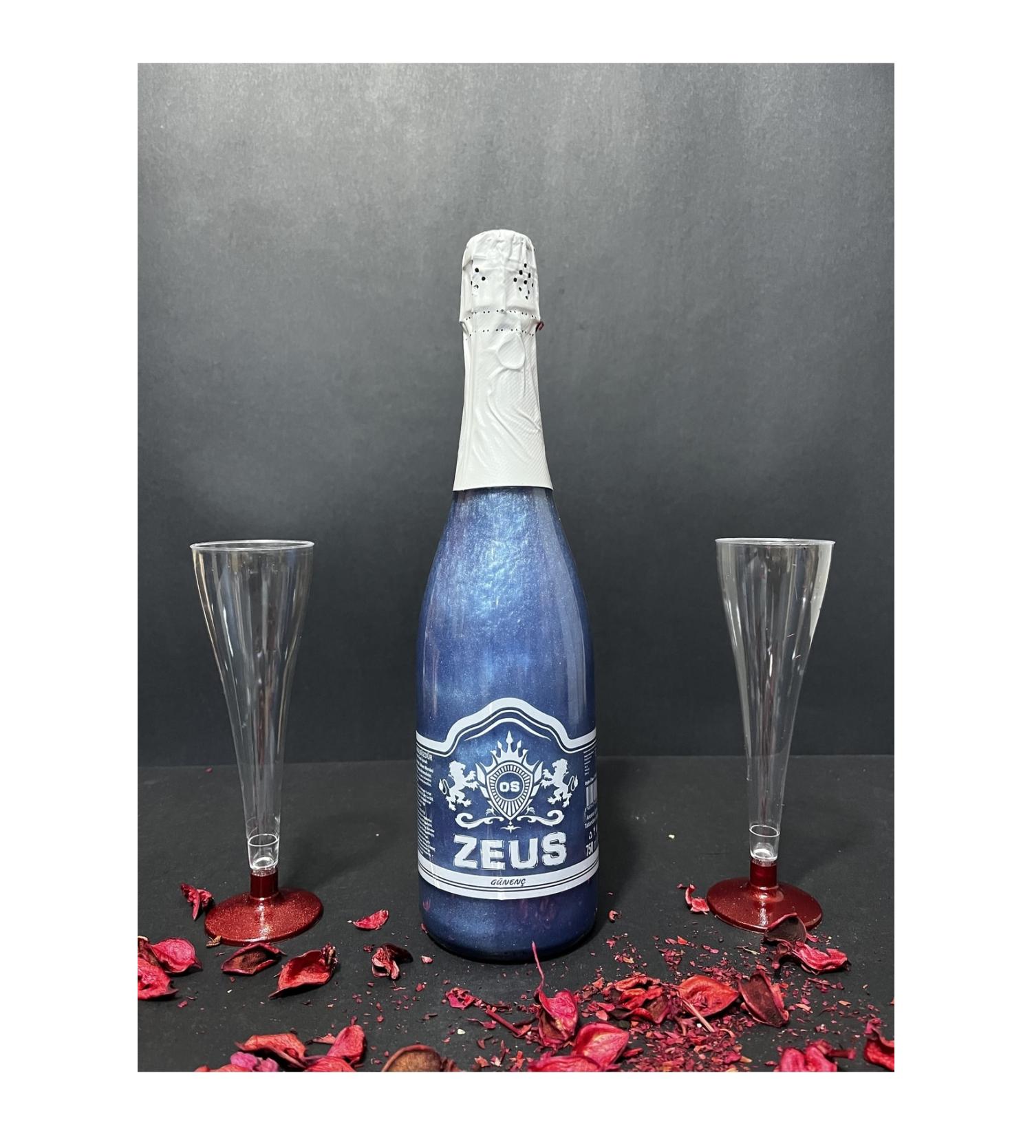 OS ZEUS Blueberry Flavored and 2 Glasses