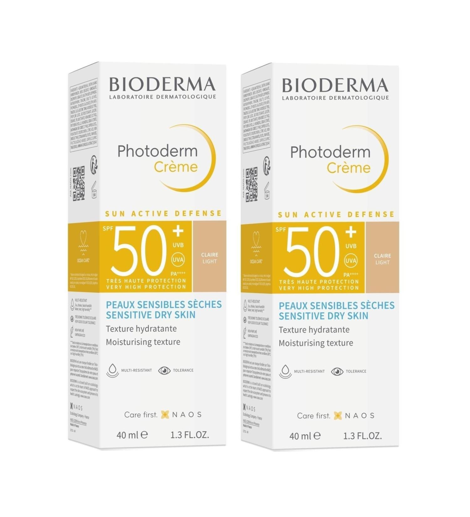 Bioderma Photoderm Creme Claire Light Spf50+ 40 ml 2 Pieces