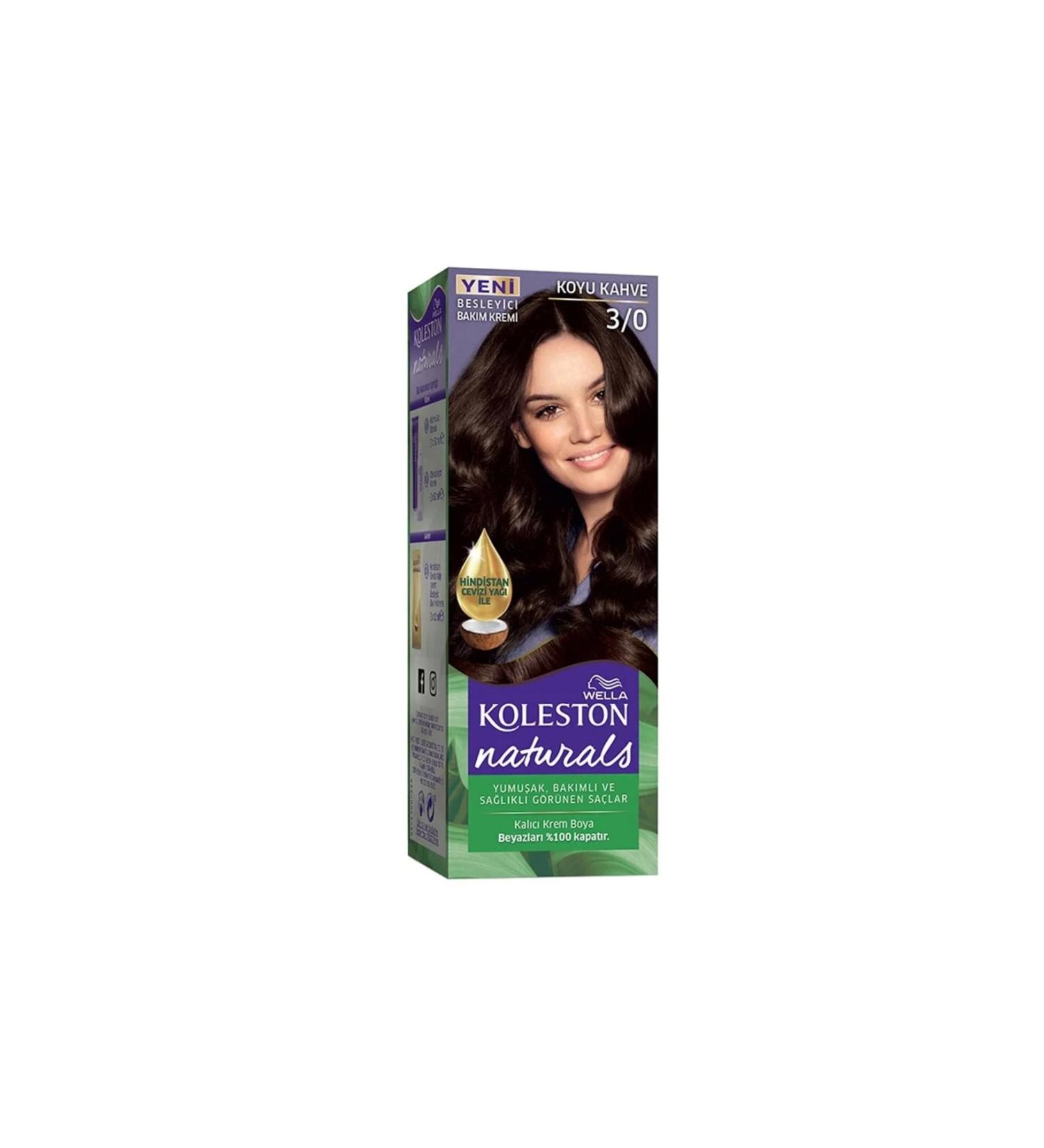 Wella Koleston Naturals Hair Dye 3/0 Dark Brown