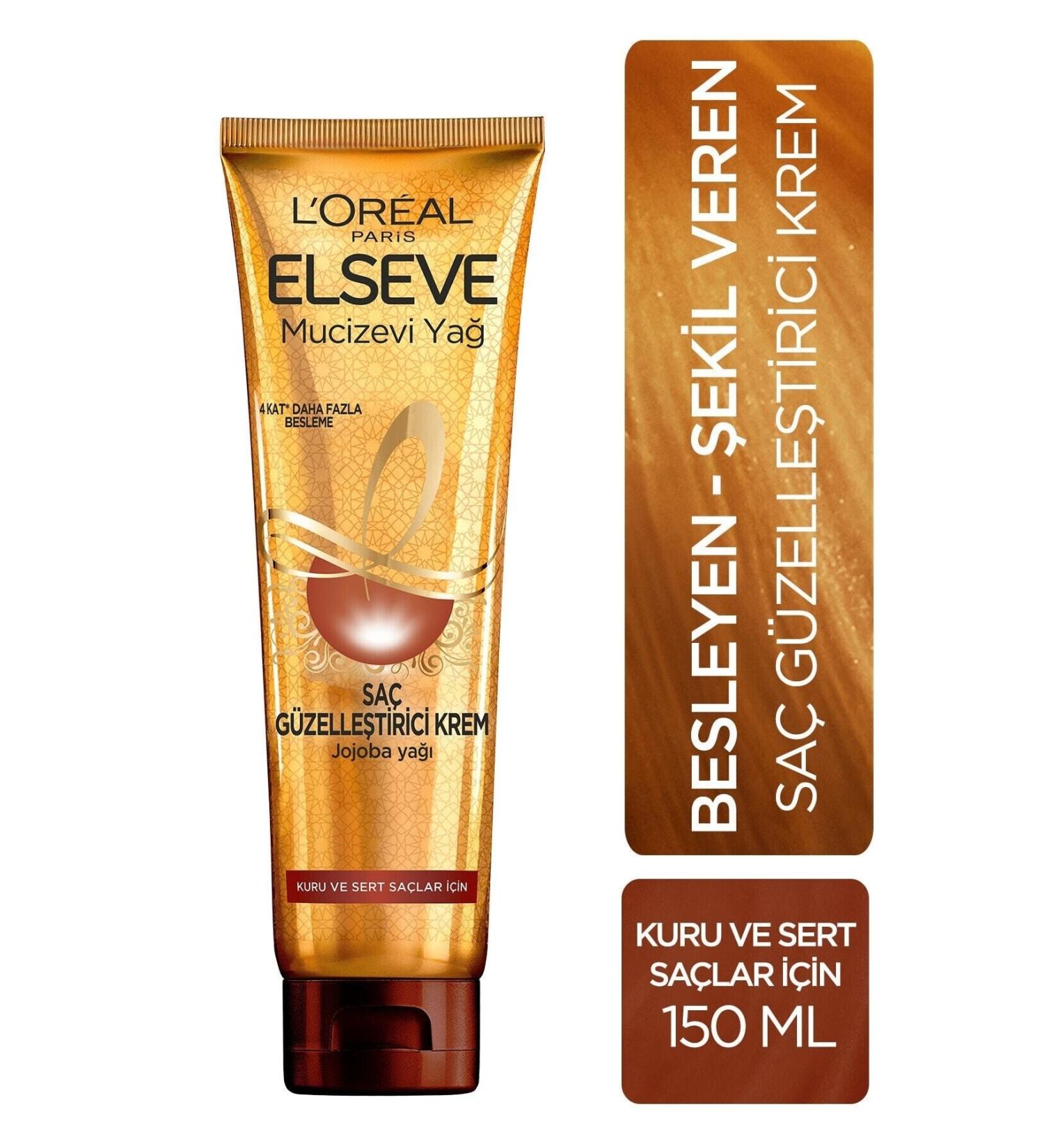 Elseve Loreal Paris Miracle Oil Hair Beautifying Cream 150 Ml - Dry and Hard Hair - Buy Online on GoSupps.com
