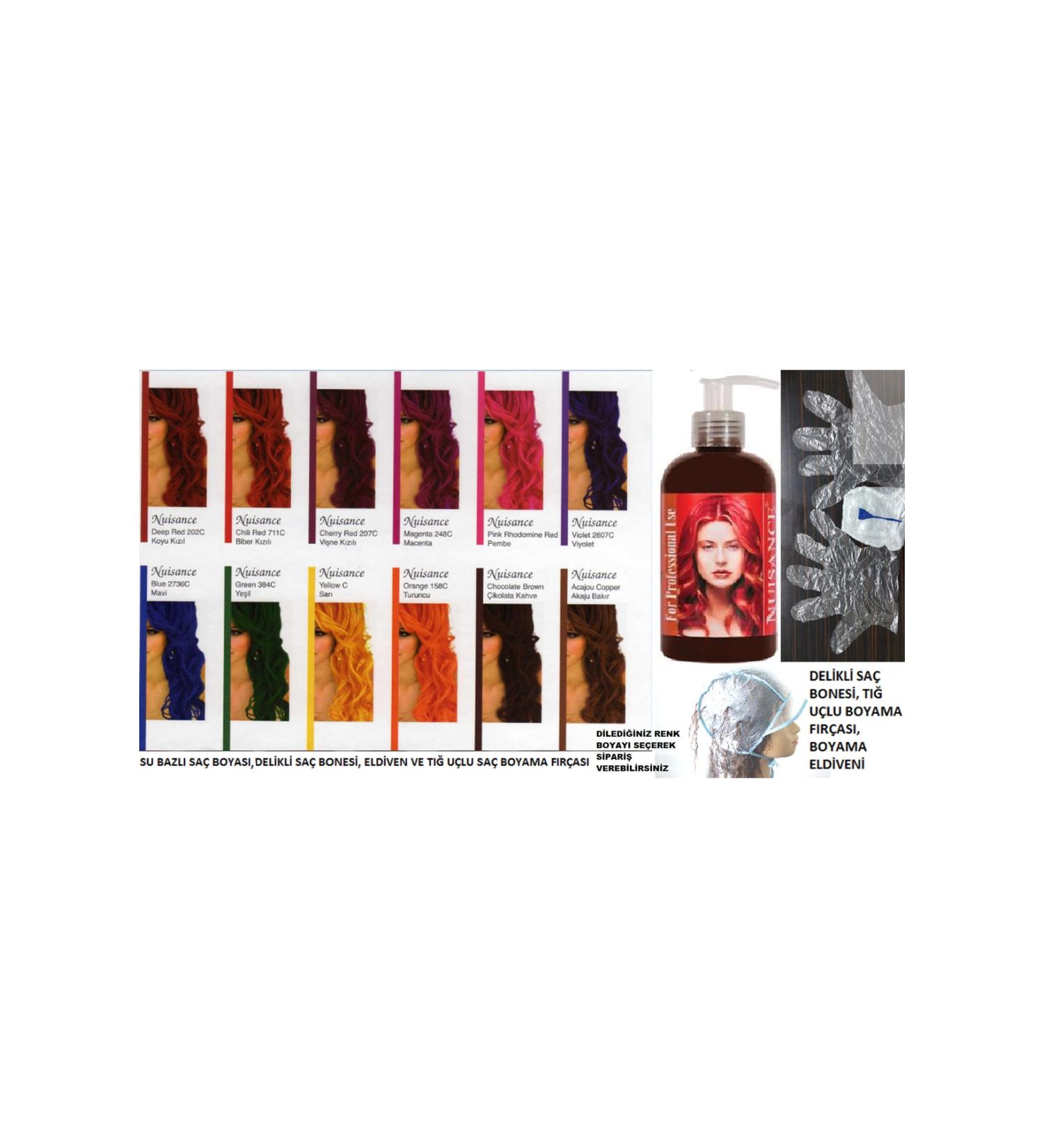 NUISANCE Water Based Hair Dye and Perforated Hair Cap