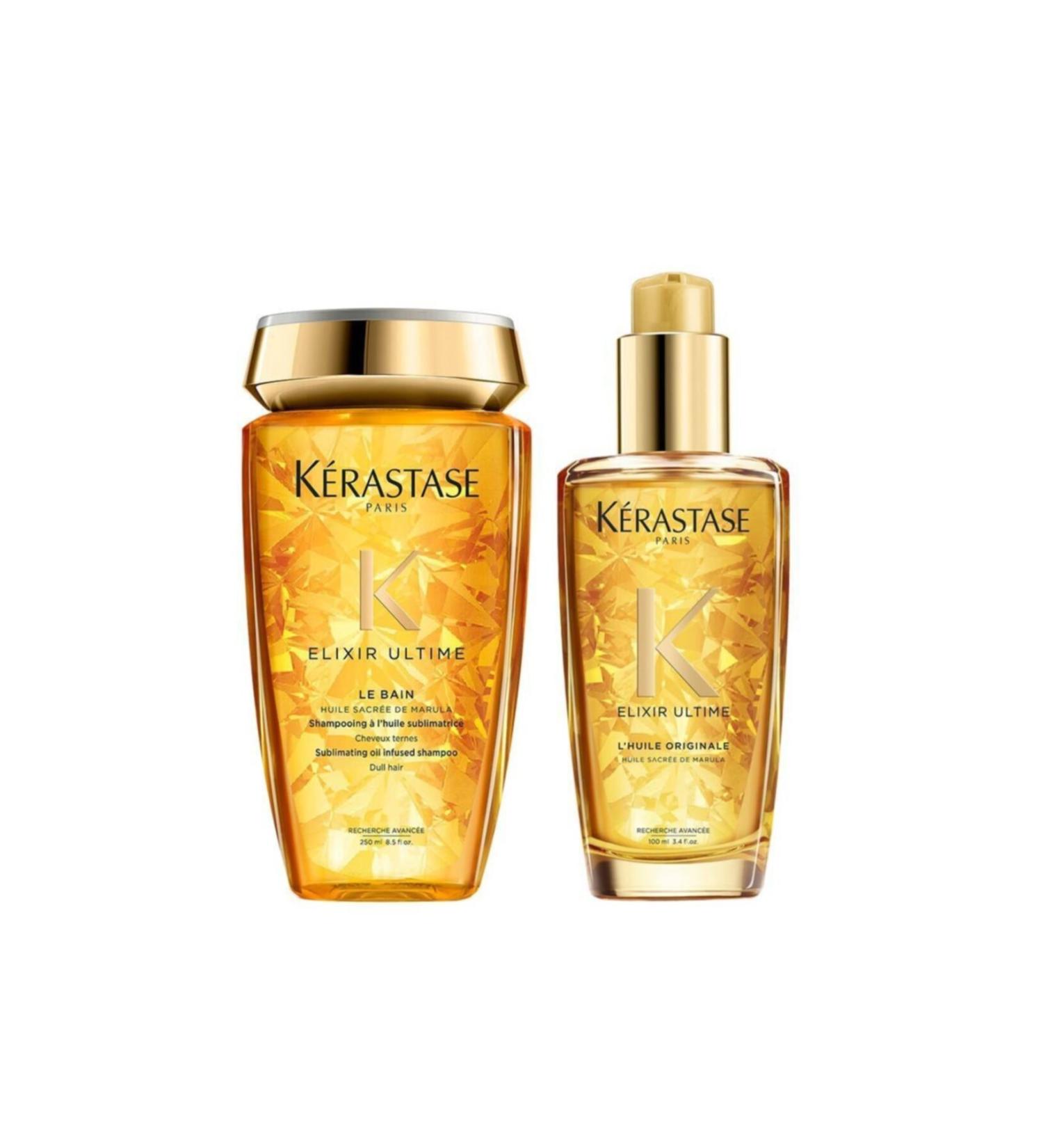 Kerastase Elixir Ultime Le Bain Shampoo 250 Ml + L'huile Originale Care Oil 100 ml