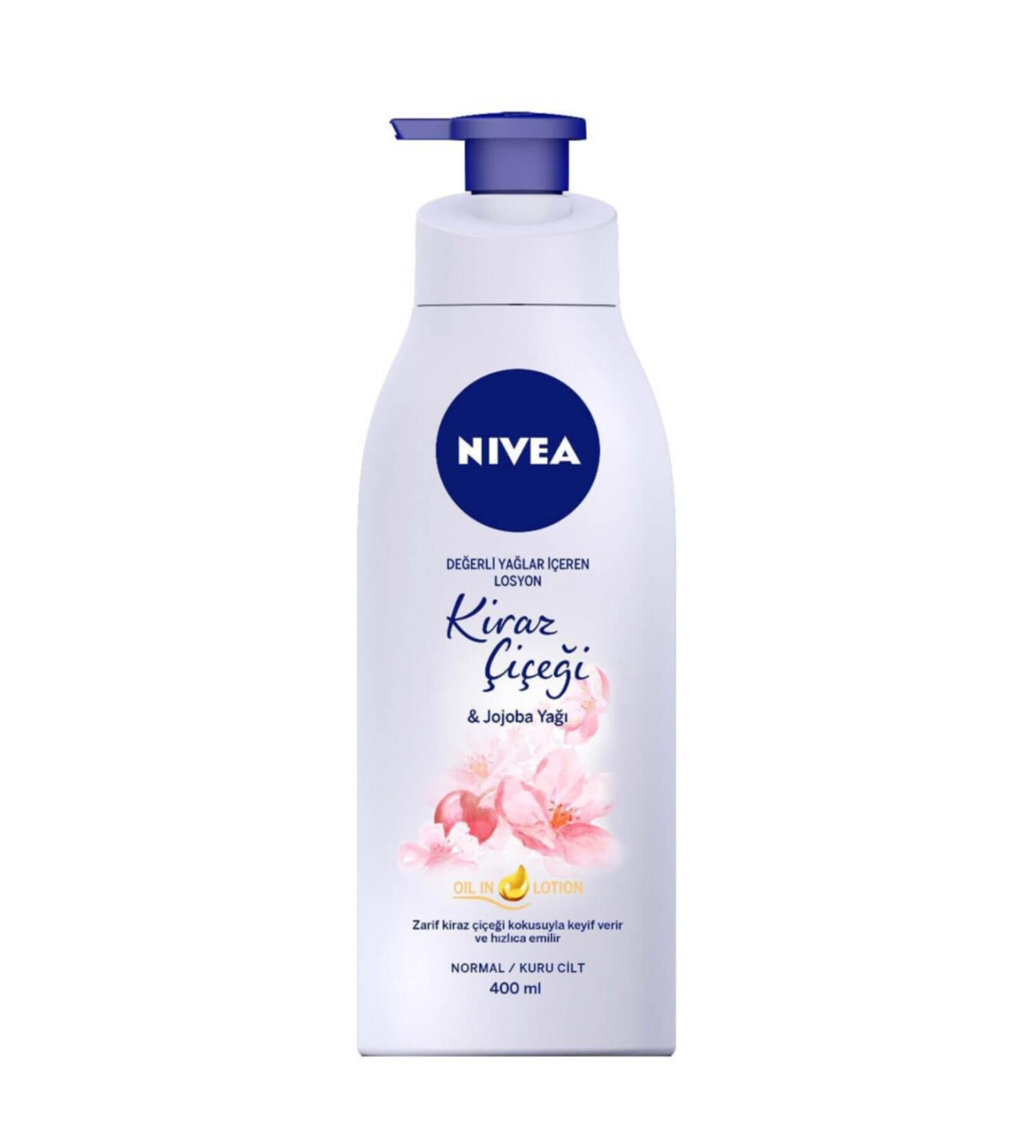 NIVEA Nbody Q10 Firming Lotion + Nbody Pump Cherry Blossom & Jojoba Oil Lotion