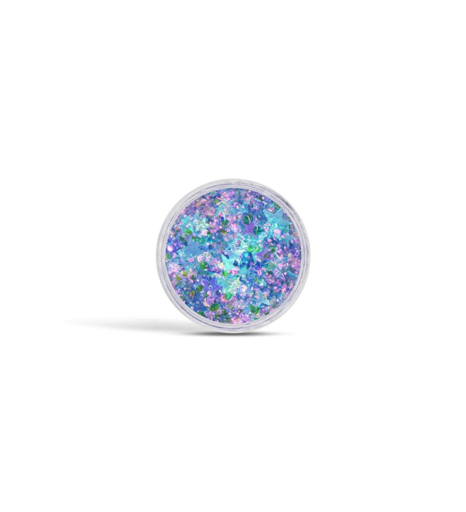 Glitter Gel Form Shine - Blue Stars Face