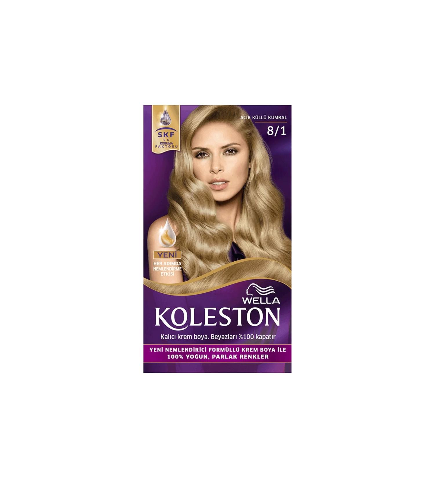 Wella Koleston Kit Hair Dye Light Ash Blonde 8/1 - Buy Online on GoSupps.com