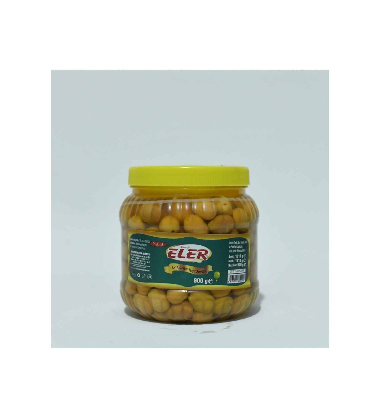 Mustafa Eler G ksu Food Edermit Ayval k Variety Green Cracked Olives 900gr (261-290)m