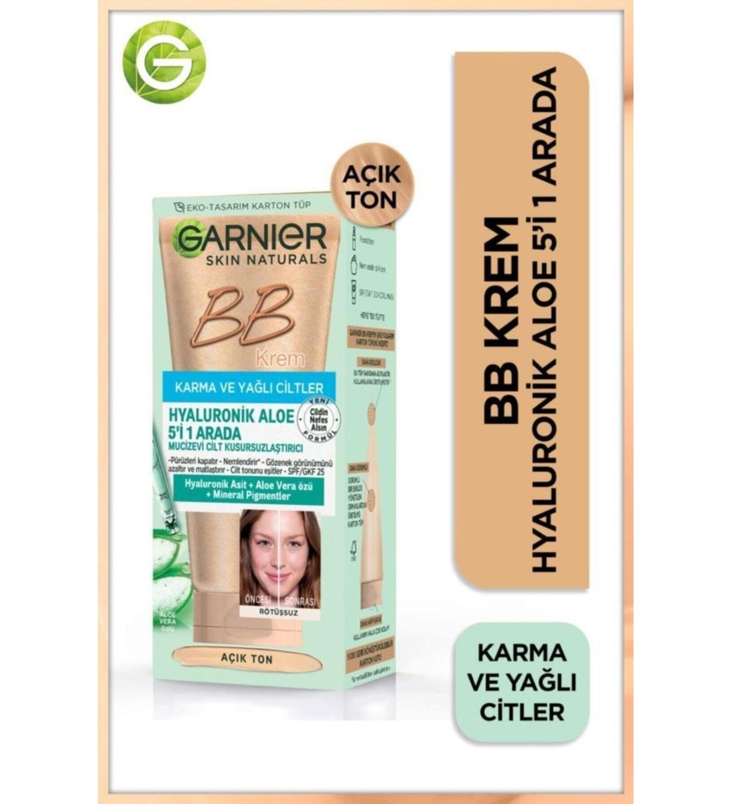 Garnier Hyaluronic Aloe Miraculous Skin Perfector 5 in 1 Care Cream Light Tone 50ml