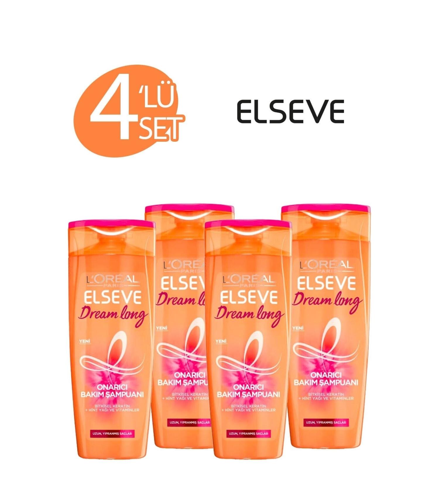 Elseve 4-Piece Dream Long Repair Care Shampoo 360 Ml Set 36005237829322