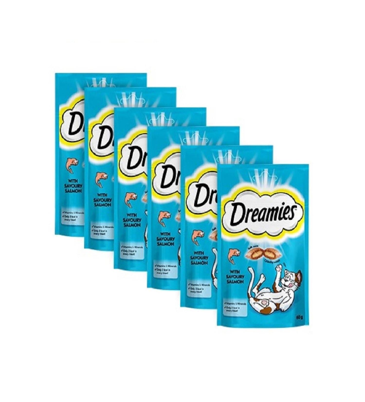 Dreamies Salmon Pouch Cat Award 60 Gr X 6 Pieces