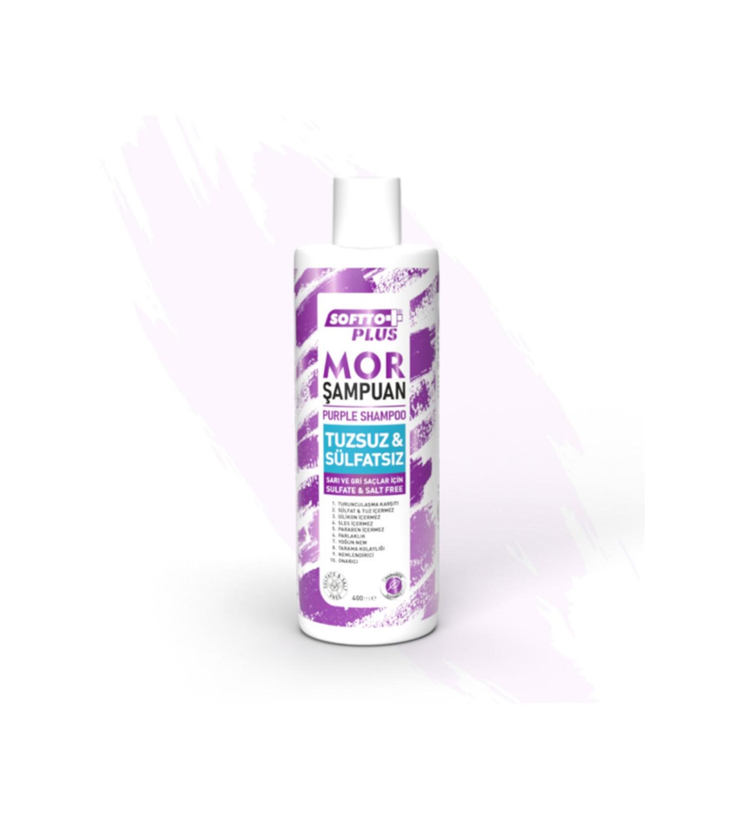 Softto Plus Salt and Sulfate Free Purple Shampoo 400 Ml