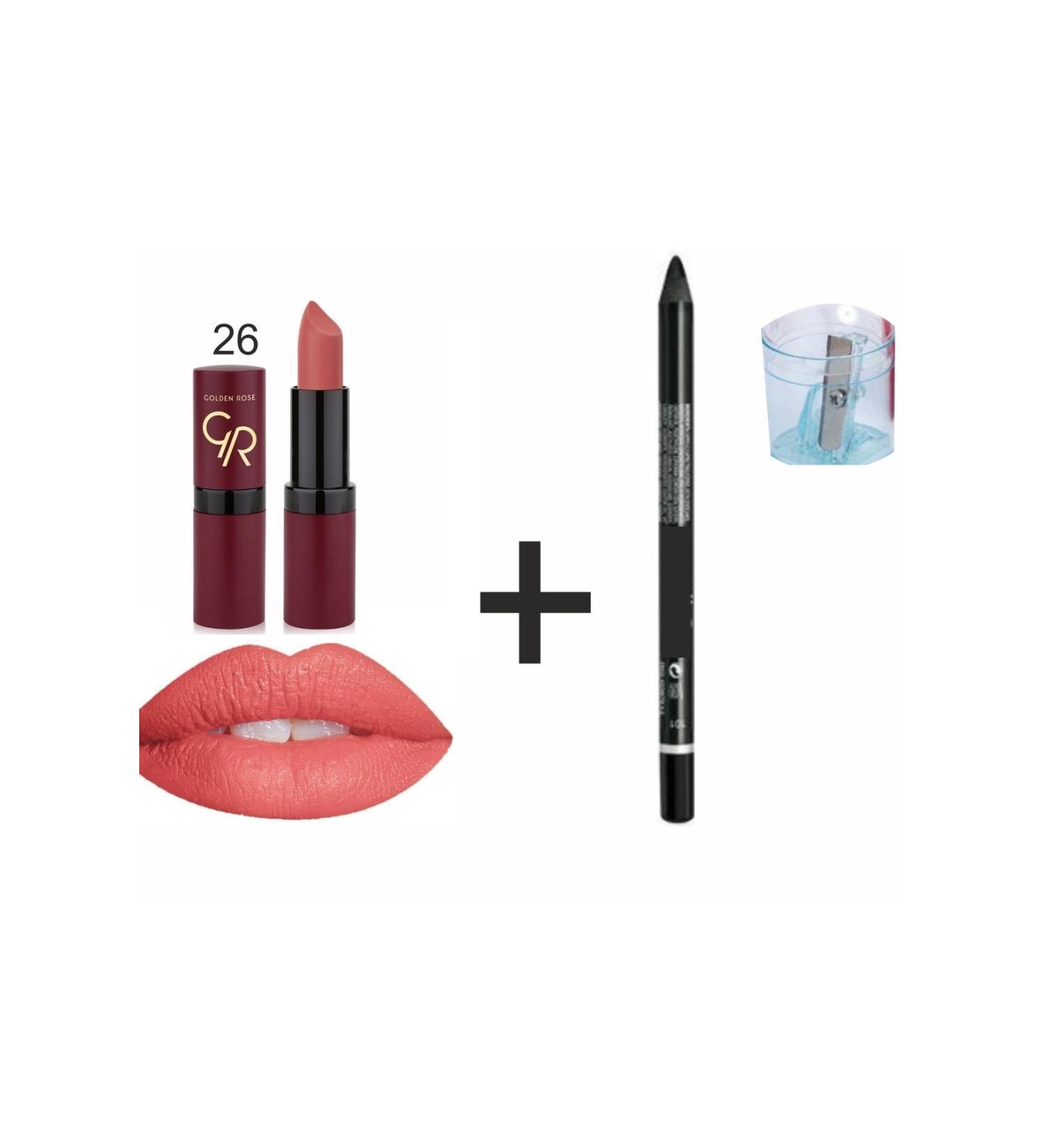 Golden Rose Matte Lipstick - Velvet Matte Lipstick No:26 - Buy Online on GoSupps.com