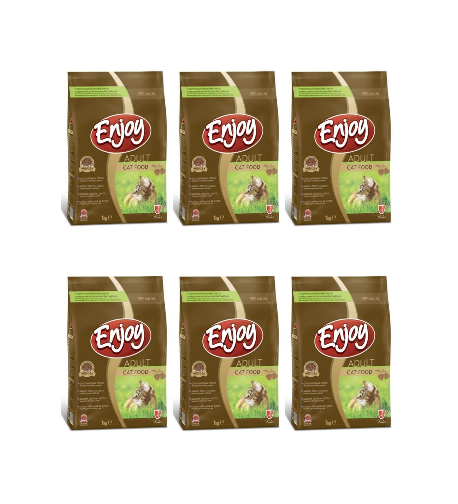 Enjoy Chicken Meat Adult Cat Food 1 Kg X 6 Pieces