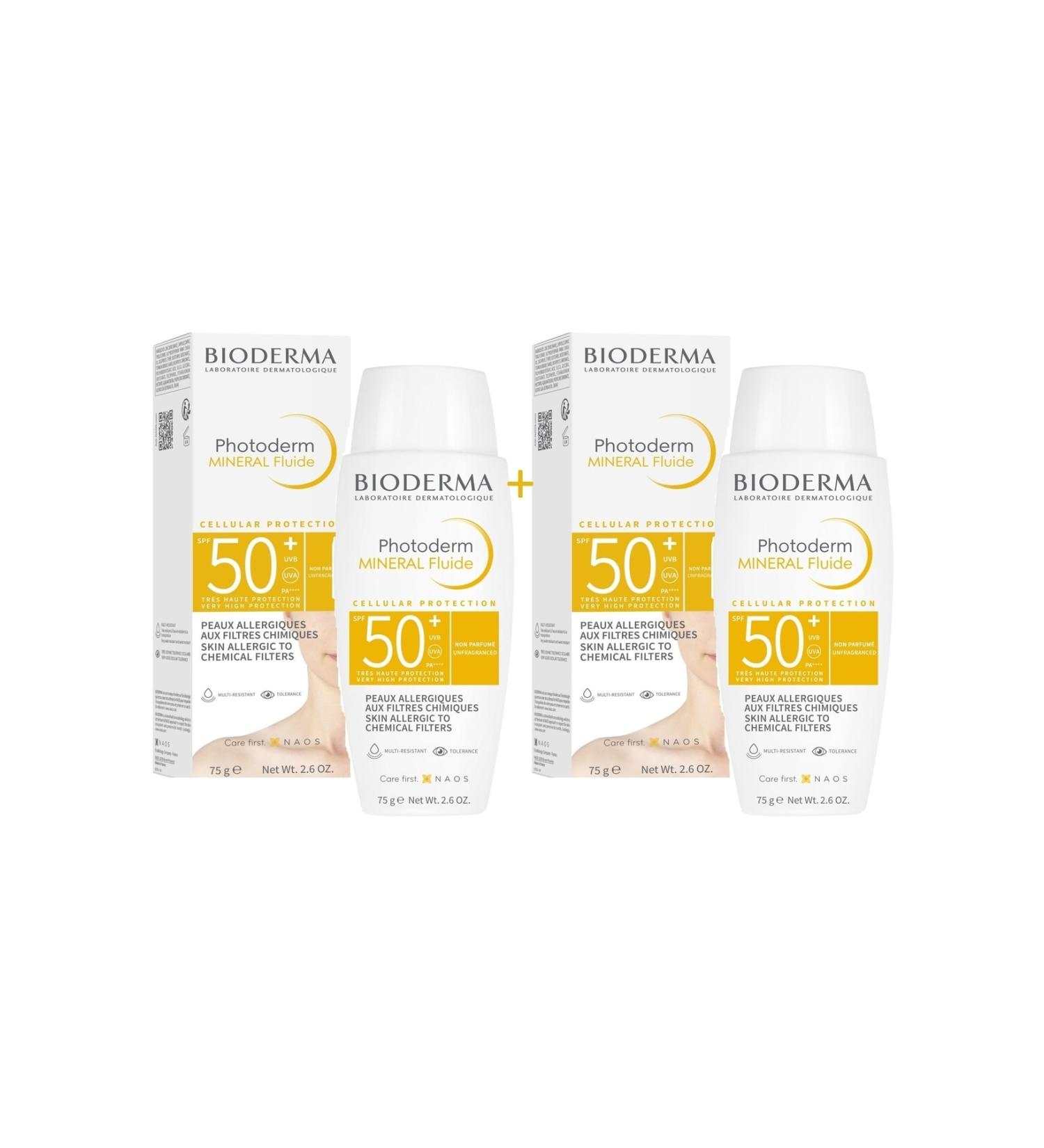 Bioderma Photoderm Mineral Fluide Spf50 75 Ml 2 Pieces