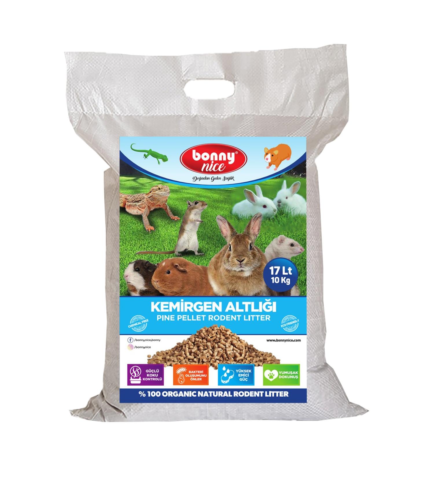 Bonny Nice Pine Pellet Rodent Bedding 10 Kg 17 L - Buy Online on GoSupps.com
