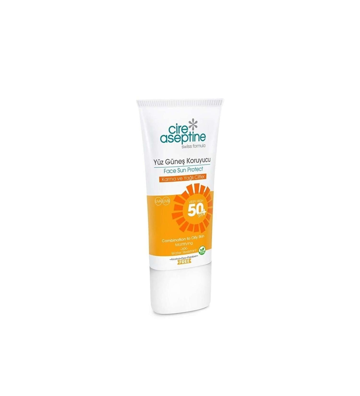 Cire Aseptine Face Sunscreen 50+spf 50ml Vegan Combination/Oily Skin
