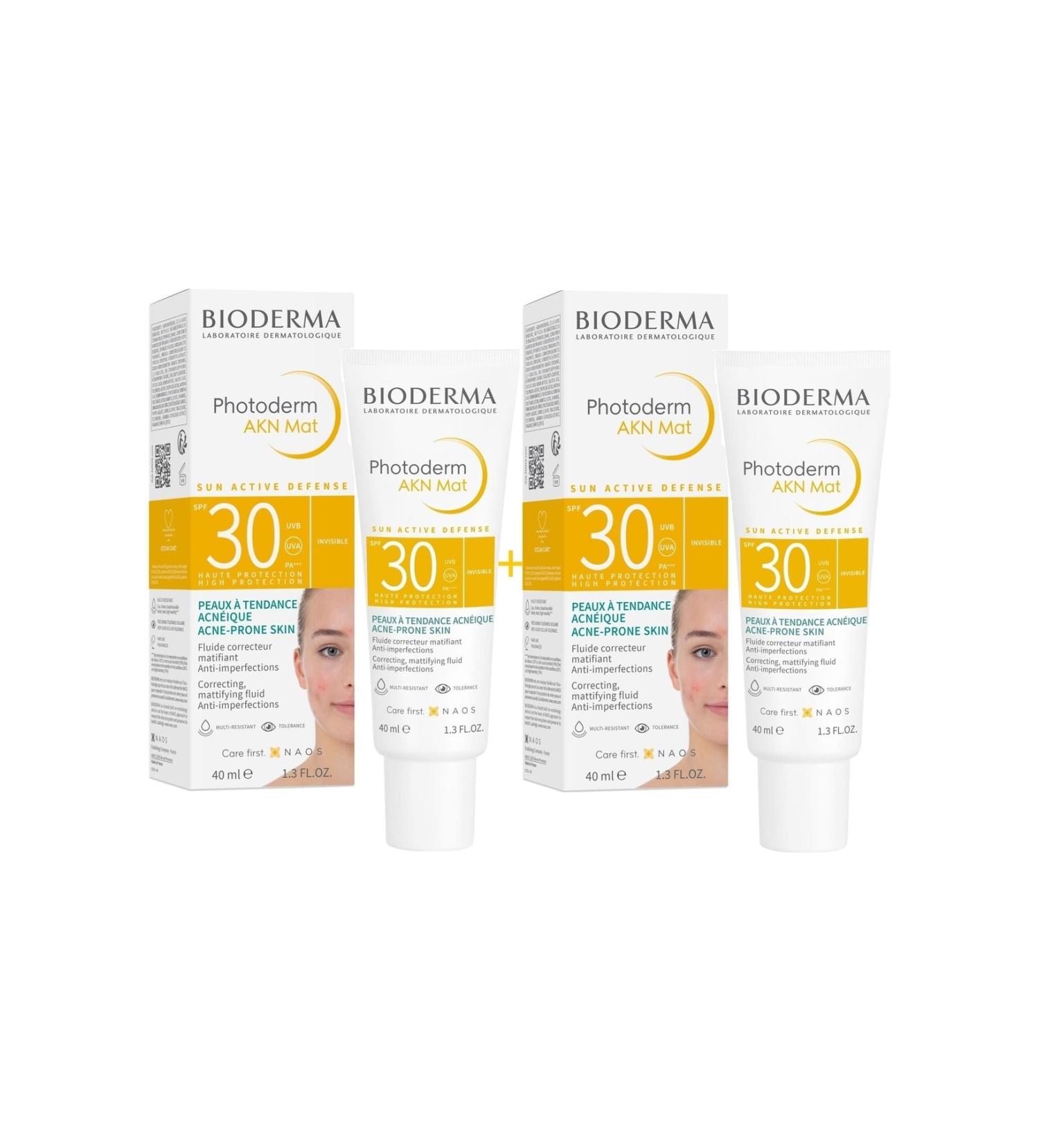 Bioderma Akn Matte Sun Cream 40 Ml 2 Pieces