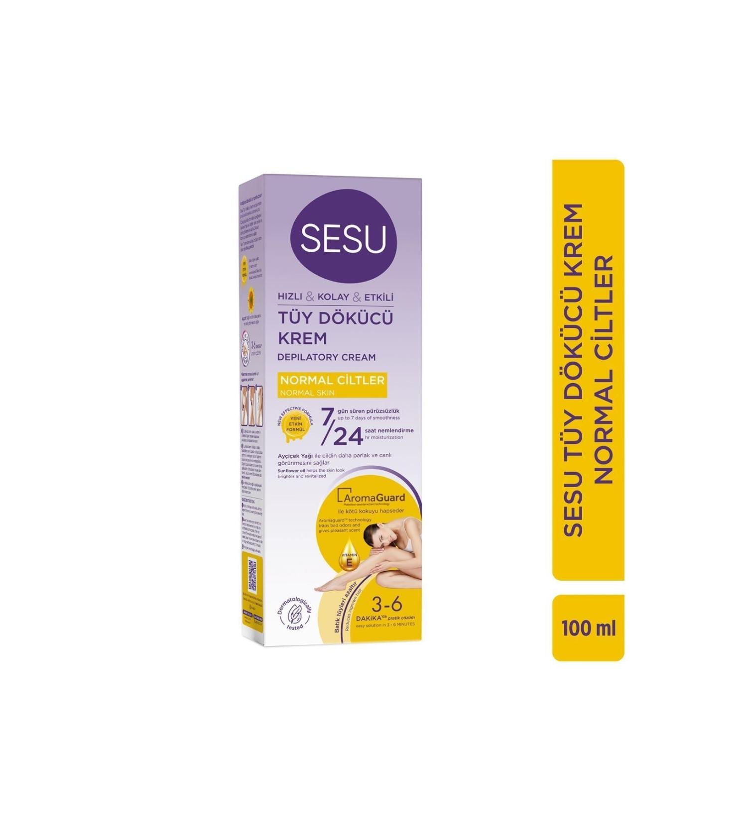 Sesu Hair Removal Cream For Normal Skin 100 Ml - Buy Online on GoSupps.com