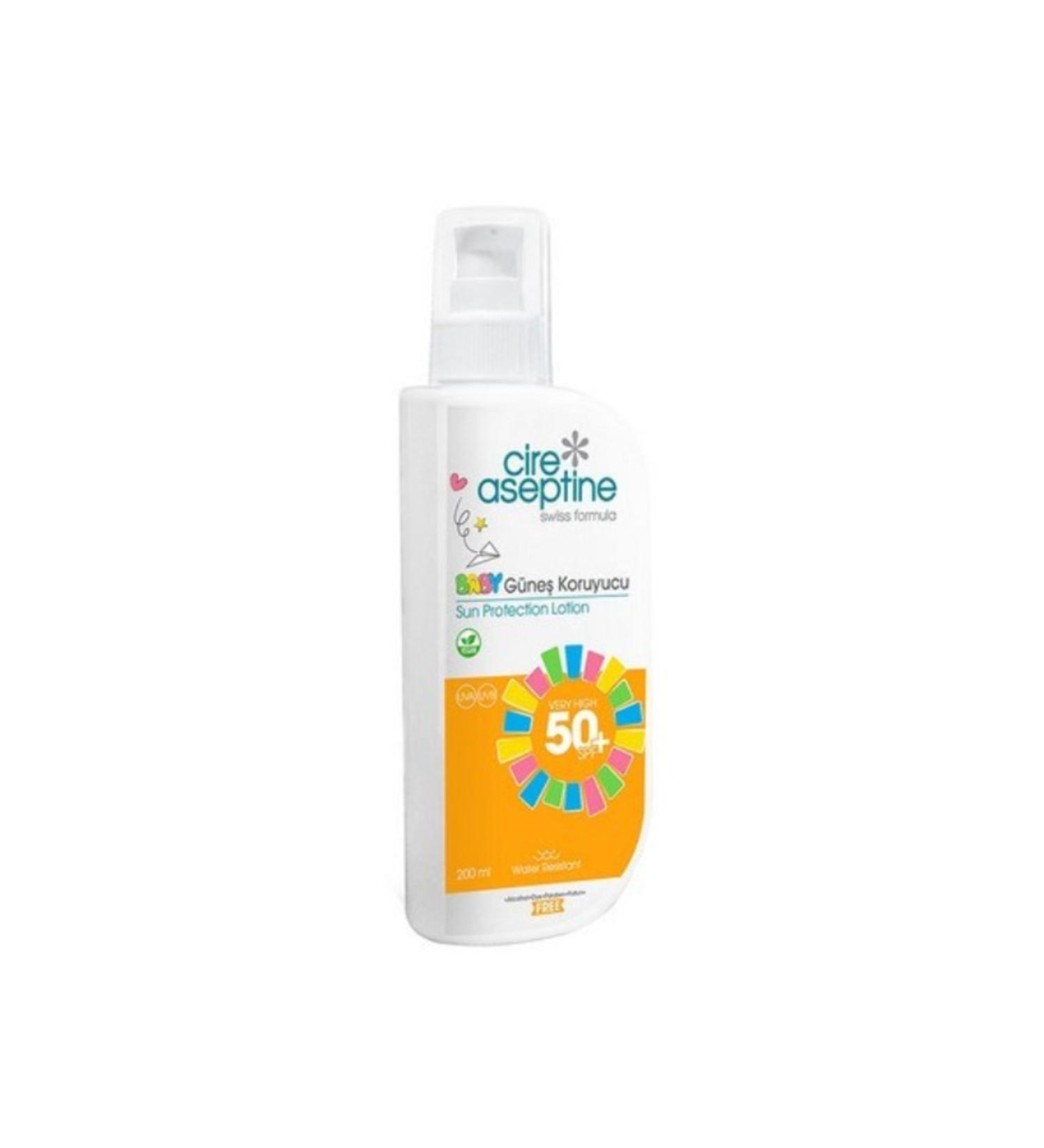 Cire Aseptine Mustore - Uva/uvb Water Resistant 50 Spf Baby Sunscreen Baby 200 Ml