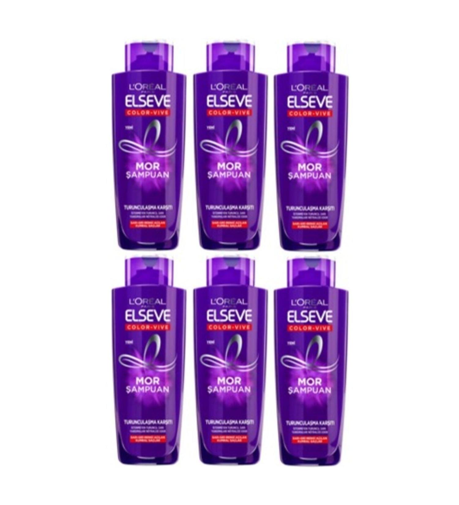 Elseve L'or al Paris Anti-Orange Purple Shampoo 200ml X 6