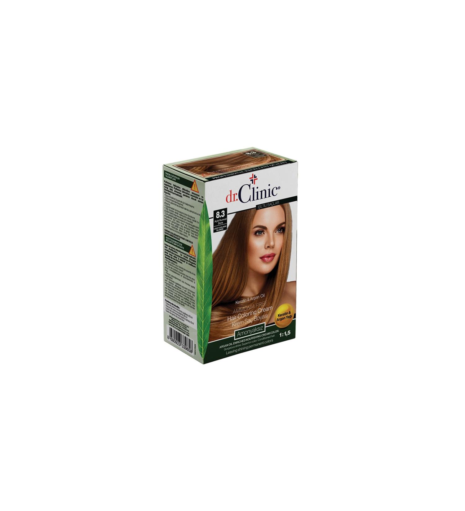 Dr.Balcini Hair Dye Ammonia Free 8.3 Light Blonde Dore