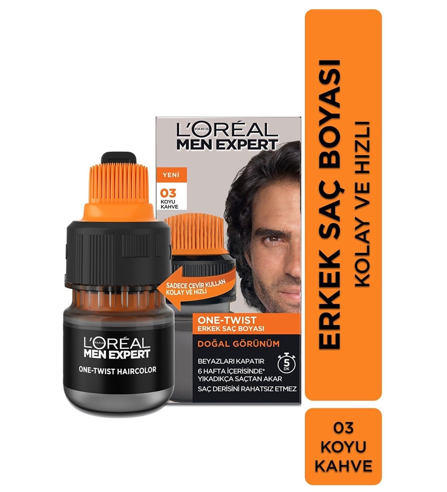 L'Oreal Paris Men Expert One-twist Men's Hair Dye Dark Brown 03