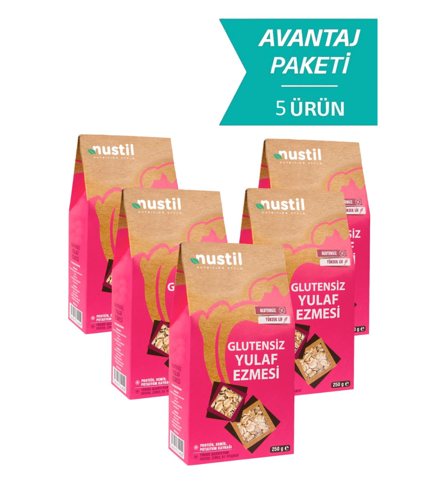 NUSTIL Nustil Gluten Free Oatmeal 250 Gr X 5