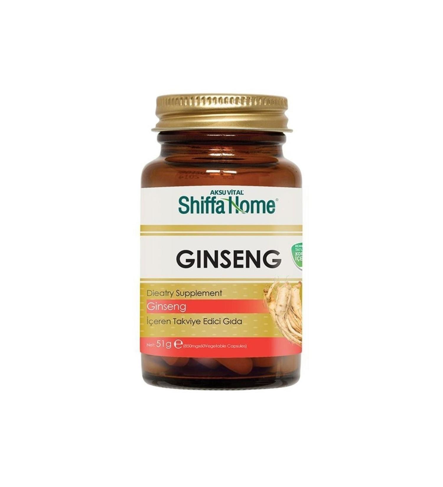 Shiffa Home Aksu Vital Ginseng Capsule 850 mg 60 Capsules