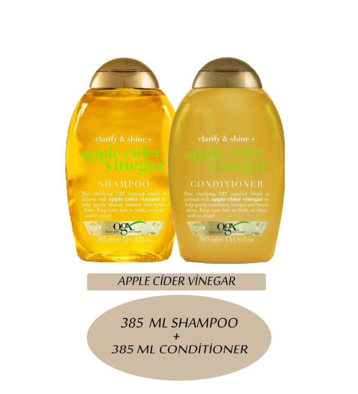 OGX Apple Cider Vinegar Shampoo 385 ml + Conditioner 385 ml