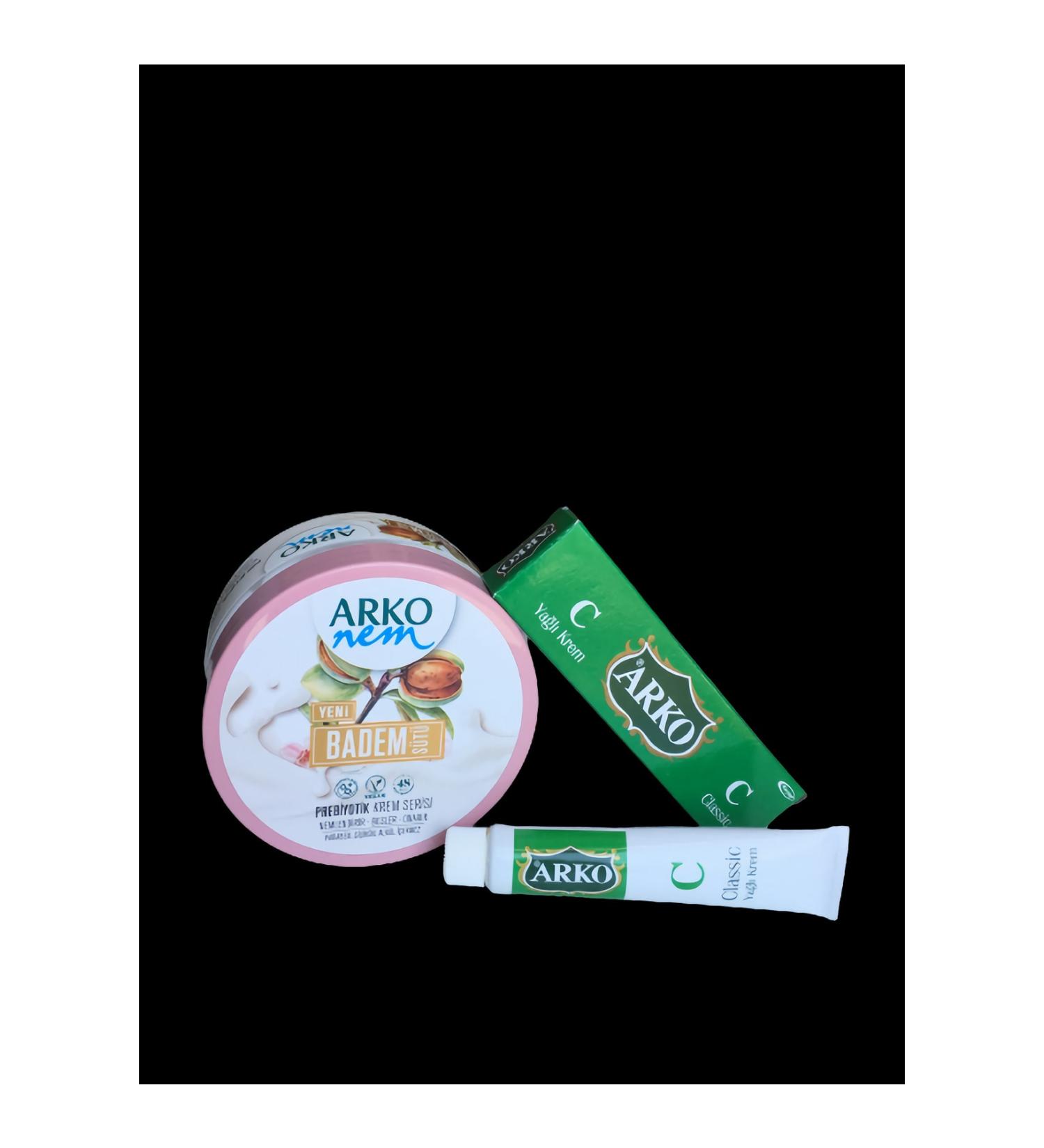 Arko Nem Almond Milk Prebiotic Cream 250ml + Classic Oily Cream 20ml
