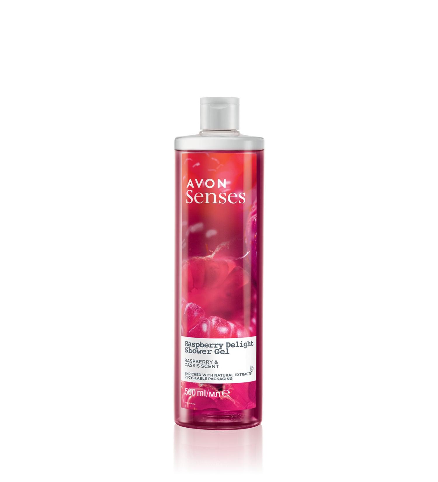 Avon Senses Rapsberry Delight Raspberry And Blackcurrant Scented Shower Gel 500 Ml. - Buy Online on GoSupps.com