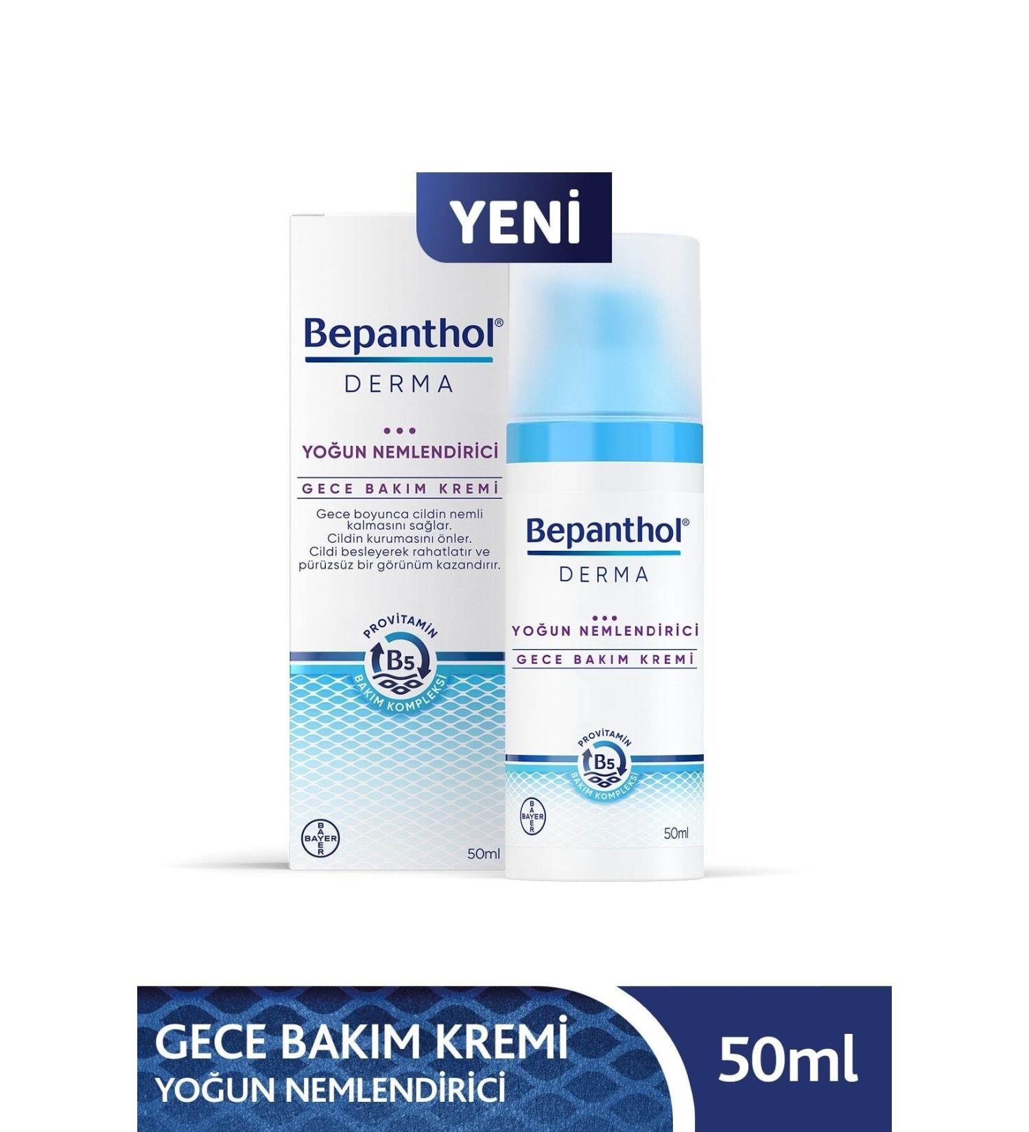 Bepanthol Derma Intensive Moisturizing Night Care Cream 50 ml Provitamin B5 Care Complex - Buy Online on GoSupps.com