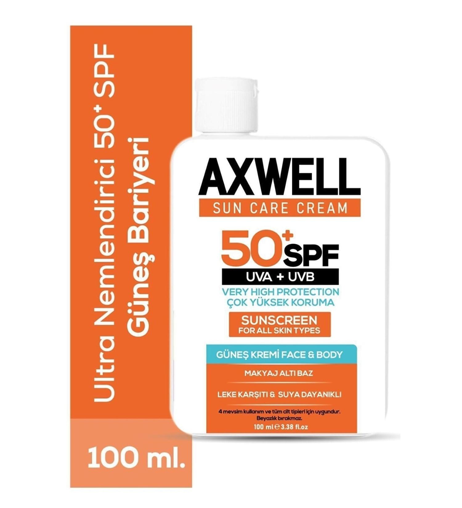 AXWELL Sun Care Cream Anti-Spot Sunscreen Very High Protection 50+ Spf 100 ml