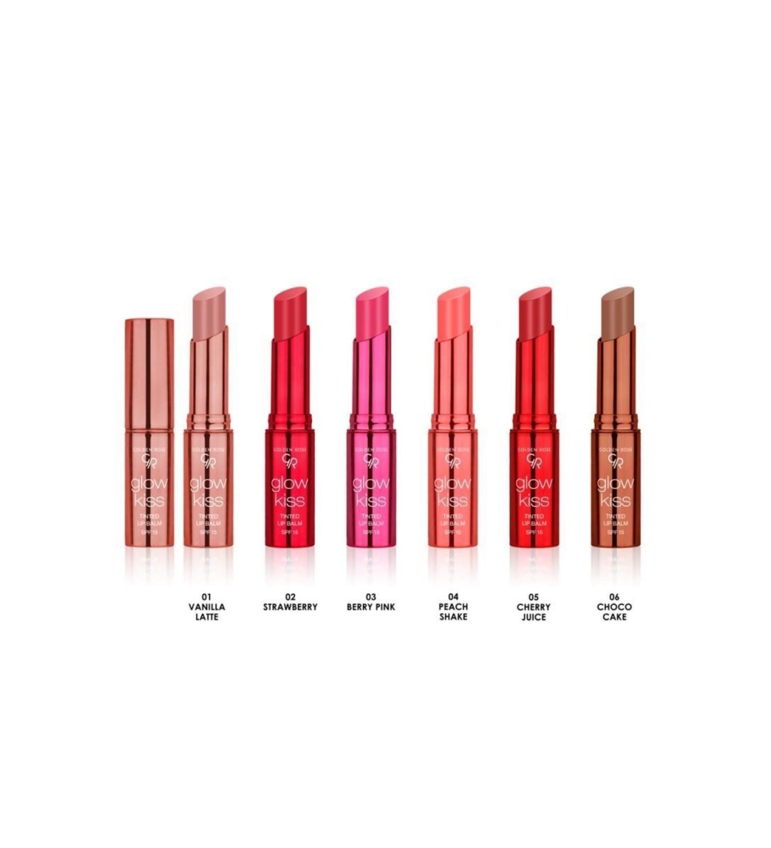 Golden Rose Glow Kiss Tinted Lip Balm Lipstick Series - Buy Online on GoSupps.com